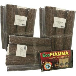 Pack 30 kg de Briquettes et Pack 24 Granulés à Allumage Écologique Kekai Cheminées, Poêles et