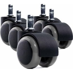 Lot de 5 roulettes pour Fauteuil de Bureau - Dimension : 11 x 48 mm - roulettes pour siège de