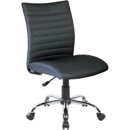 Chaise de bureau Newcastle, Fauteuil de travail, Siège de bureau ergonomique, Cm 54x48h90/100, Noir