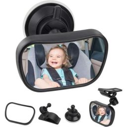 Miroir Auto Bébé Rétroviseur,Bébé Vue Arrière Miroir pour Siège Arrière Miroir de Voiture pour Bébé