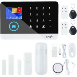 Alarme Maison sans Fil Intelligent 433 MHz gsm + gprs + Wi-Fi Alarme de Sécurité Domestique et