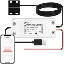 Ouvre-Porte de Garage Connecté WiFi, Interrupteur de Porte de Garage Intelligent WiFi Compatible