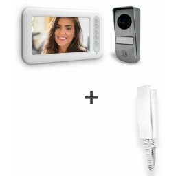 Interphone vidéo Elvox Vimar 4,3 pouces avec combiné système à 2