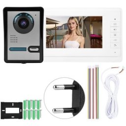 7 pouces lcd vidéo porte téléphone sonnette interphone caméra moniteur système de sécurité à