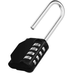 Cadenas à code extérieur long pour portail, abri de jardin, cadenas à combinaison longue à 4 gros