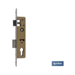 Cofan - Serrure à mortaise+Gâche D85 E25 F22 Nickel (pour métal