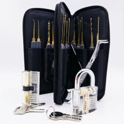 Kit de Crochetage Serrure, 24-Pièce Lock Picking Kit, Outils de D'entraînement pour Serruriers