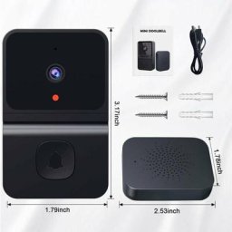 Tuya Smart Video Doorbell Caméra hd sans fil pir Détection de mouvement Alarme ir Sonnette de
