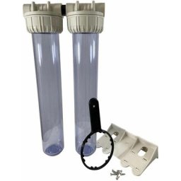 Double Porte Filtre à Eau 20 pouces - 26/34 f Insert Laiton 1 pouces