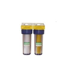 Double filtre anti-tartre duo 3/4 avec équerre cartouche et clé Polar FD34C