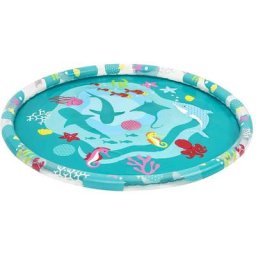 Bestway - Piscine Tapis Jets d'Eau Ø165 cm Imprimé Marine Bleu Plus de 3 ans