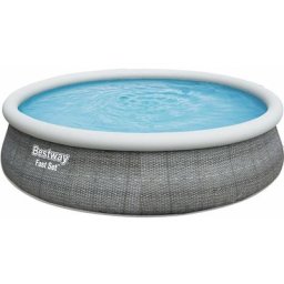 Bestway - Piscine autoportée ronde ø 457 x H.107 cm Fast Set Rotin