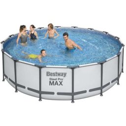 Bestway - Piscine Hors-sol Tubulaire Steel Pro Max 488x122 cm Épurateur à Cartouche de 5 678 l/h