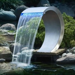 Ubbink Cascade Mamba Acier inoxydable et éclairage led