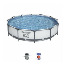 Bestway - Piscine Hors-sol Tubulaire Steel Pro Max 366x76 cm Épurateur à Cartouche de 1 249 l/h