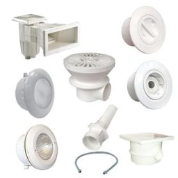 Kit pièces à sceller blanches pour piscines béton jusqu'à 8x4 m