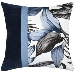 Lovely Casa - Coussin 40x40 cm Paraiso bleu coton - Bleu