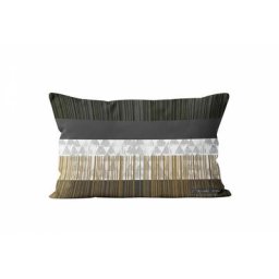 Soleil D'ocre - Housse de coussin coton 32x50 cm graphique, par Multicolore