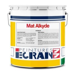 Peinture professionnelle mat, murs et plafonds, résine alkyde - Mat Alkyde ecran 77 Blanc 4 litres