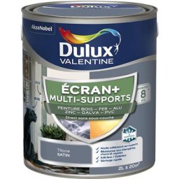 ECRAN+ MULTI-SUPPORTS EXTERIEURE - Peinture en Phase Aqueuse Éxtérieur - Satin Titane 2 L - Dulux
