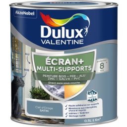 Ecran+ multi-supports exterieure - Peinture en Phase Aqueuse Éxtérieur - Satin Ciel d'Orage 0,5 l