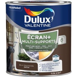 Ecran+ multi-supports exterieure - Peinture en Phase Aqueuse Éxtérieur - Satin Brun Normandie 0,5 l