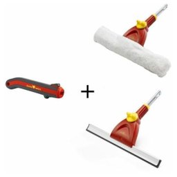 Outils Wolf - Set d'entretien des vitres (contient : raclette + nettoyeur + poignée ZM015)
