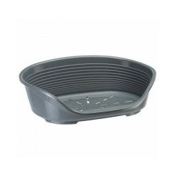 Corbeille Siesta Deluxe Ferplast en plastique gris foncé chiens et chats Taille 4