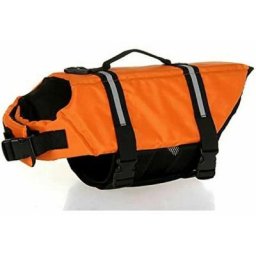 Gilet de sauvetage pour chien avec bandes réfléchissantes, ceinture réglable, gilet de sauvetage
