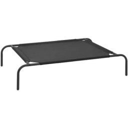 Lit surélevé pour chien | Coussin Matelas pour chien Noir s Textilène 35875 - Noir