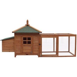 Poulailler en Bois et Métal Galvanisé Gardiun Indiana 73x196x99 cm pour 2 Poules avec Rampe et Deux