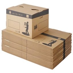 Lot de 30 cartons de déménagement à fond automatique - 60x50x40cm - Made in France - Charge max