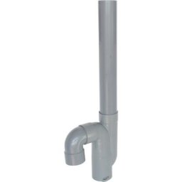 Siphon universel d'évacuation de machine à laver sortie verticale - Gris