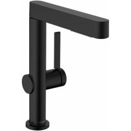 Hansgrohe - Finoris - Mitigeur de lavabo 230, avec Push-Open et bec extractible, EcoSmart, noir mat
