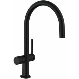 Hansgrohe - M54 - Mitigeur d'évier Talis 220, avec vanne d'arrêt, noir mat 72805670