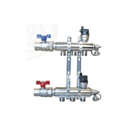 Ayor - Kit Collecteur Radiateur Prémonté somatherm en Laiton Chromé 3 Circuits Mâle 3/4 ek