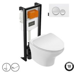 Abattant + Cuvette + b ti-support autoportant + Plaque de commande + Porte-rouleau Classique,