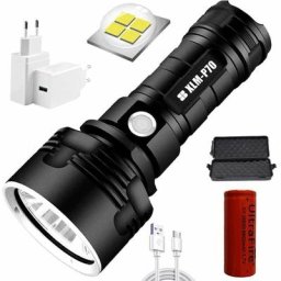 P70 lampe torche, 30000-100000 lumens haute puissance led lampe de poche étanche ultra lumineuse,