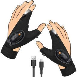 Cadeau Homme Gants led - Cadeau Original Homme Gants led avec Lumières étanches, Idée Cadeau Lampe