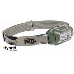 Lampe frontale compacte Petzl Aria 2R Etanche - 450 lumens - Camo - Batterie incluse - E071AA00