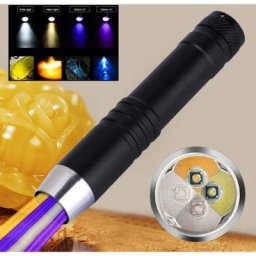 Quatre sources lumineuses)Lampe de poche Uv dédiée portable Pierres précieuses ultraviolettes