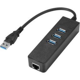 Hub usb 3.0 à 3 ports vers RJ45 Gigabit Ethernet Adaptateur Ethernet usb 10/100/1000 Mbit pour