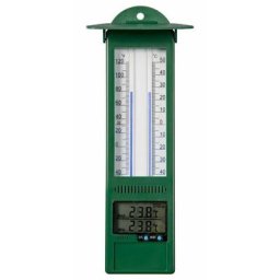 Thermomètre numérique min-max d'extérieur 9,5x2,5x24 cm Nature