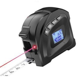 Télémètre Laser Numérique, Mètre Ruban Laser 3 en 1,Télémètre Laser 131Ft / 40M et Ruban 16Ft / 5M,