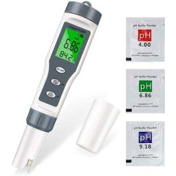 Testeur PH Mètre, Testeur PH Piscine Électronique 3-en-1, TDS Mètre Température, Testeur de qualité