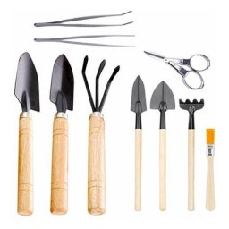 Kit d'outils pour Bonsai 10 pièces - Mini Outils de Jardinage pour Les Plantes d'intérieur et Une