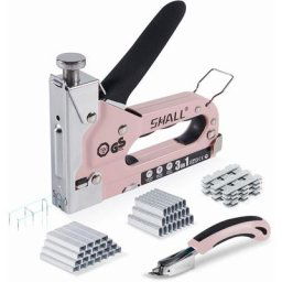 Pistolet à agrafes robuste 3 en 1 pour tapisserie d'ameublement avec 3000 agrafes, agrafeuse,