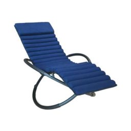 Bain de soleil Swing Luxe Monaco en aluminium - Bleu - Chalet&jardin