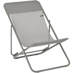 Lafuma Mobilier - Transat de jardin pliable maxi transat colorblock - Terre Tube Titane