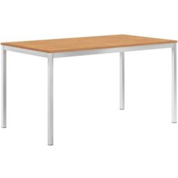 Table à manger de jardin 140x80x75cm Bois de teck massif et inox Vidaxl n/a
